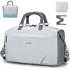 SPAHER Espandibile Pieghevole Borsone da Viaggio Aereo Grande con Tasca Umida 40L Bagaglio a Mano Donna Uomo Borsa da Cabina Weekend Palestra Piscina Impermeabile Travel Duffel Cabin Bag
