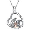 YAFEINI Collana con Drago Collana con Ciondolo Unicorno per Ragazze Collana con Gioielli in Argento Sterling 925 per Donna, Ragazza, Uomo