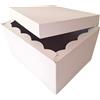 Weboxes Scatola Fondo e Coperchio 39,5 x 30,7 x 22,3cm (LxPxH) Bianco - Confezione da 10 pezzi