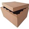 Weboxes Scatola Fondo e Coperchio 39,5 x 30,7 x 22,3cm (LxPxH) Avana - Confezione da 10 pezzi