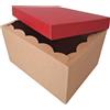 Weboxes Scatola Fondo e Coperchio 39,5 x 30,7 x 22,3cm (LxPxH) Avana Rosso Mattone - Confezione da 10 pezzi