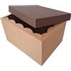 Weboxes Scatola Fondo e Coperchio 39,5 x 30,7 x 22,3cm (LxPxH) Avana Marrone - Confezione da 10 pezzi