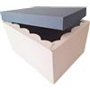 Weboxes Scatola Fondo e Coperchio 39,5 x 30,7 x 22,3cm (LxPxH) Bianco Carta da zucchero - Confezione da 10 pezzi