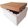Weboxes Scatola Fondo e Coperchio 39,5 x 30,7 x 22,3cm (LxPxH) Bianco Avana - Confezione da 10 pezzi