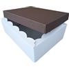 Weboxes Scatola Fondo e Coperchio 39,5 x 30,7 x 14,3cm (LxPxH) Bianco Marrone - Confezione da 10 pezzi