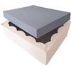 Weboxes Scatola Fondo e Coperchio 39,5 x 30,7 x 14,3cm (LxPxH) Bianco Carta da zucchero - Confezione da 10 pezzi