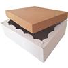 Weboxes Scatola Fondo e Coperchio 39,5 x 30,7 x 14,3cm (LxPxH) Bianco Avana - Confezione da 10 pezzi