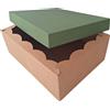 Weboxes Scatola Fondo e Coperchio 39,5 x 30,7 x 14,3cm (LxPxH) Avana Verde Scuro - Confezione da 10 pezzi