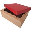 Weboxes Scatola Fondo e Coperchio 39,5 x 30,7 x 14,3cm (LxPxH) Avana Rosso mattone - Confezione da 10 pezzi