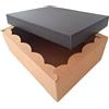 Weboxes Scatola Fondo e Coperchio 39,5 x 30,7 x 14,3cm (LxPxH) Avana Nero - Confezione da 10 pezzi