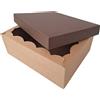 Weboxes Scatola Fondo e Coperchio 39,5 x 30,7 x 14,3cm (LxPxH) Avana Marrone - Confezione da 10 pezzi