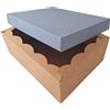 Weboxes Scatola Fondo e Coperchio 39,5 x 30,7 x 14,3cm (LxPxH) Avana Carta da zucchero- Confezione da 10 pezzi