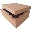 Weboxes Scatola Fondo e Coperchio 39,5 x 30,7 x 14,3cm (LxPxH) Avana - Confezione da 10 pezzi
