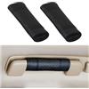 JNNJ 2 Pezzi Coprimaniglie per Portiera Auto, Copertura Maniglia Interna Auto, Protezione per Maniglia Interna Auto, Porta in Pelle PU Coperture Protettive, Per Antigraffio Accessori Autos(Nero)