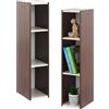 Iris Ohyama, Libreria a 3 scaffali, Lotto di 2 mobili d'appoggio, Modulabile - UB-9020 - Marrone