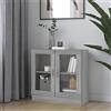 Generic Mobile Vetrina Grigio Sonoma 82,5x30,5x80 cm Legno Multistrato (20,9 kg)-Mobili