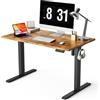 WALKINGDESK Piano intero Scrivania regolabile in altezza, elettrica 100 x 60 cm Scrivania per computer con 4 funzioni di memoria, scrivania sit-stand con piano monoblocco, Marrone Rustico