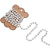 UNICRAFTALE 2,5 Yards, catena di cristallo argentato, strass stretti, catenine con carta per biglietti, fai da te, vestiti, matrimoni, gioielli da sposa