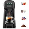 CAPXSNOB Warriors1 Macchina da Caffè a Capsule 4 in 1 per Nespresso Original, Lavazza A Modo Mio, Dolce Gusto e Caffè Macinato, 20 bars, 0,8 L, Calore e Quantità Regolabili, Macchina Caffe per Casa e Ufficio