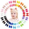 choicbaby 40pcs 2 pollici neonate capelli fiocchi cravatte per capelli fascia elastica titolare coda di cavallo fascia per capelli accessori per capelli per bambini piccoli