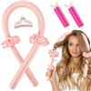 DKDDSSS Bigodino Lungo per Boccoli, Bigodino Fascia Capelli Senza Calore Durante la Notte, Velluto Heatless Hair Curler Durante la Notte, Fai da te Bigodini per Capelli Medi Lunghi（Rosa）