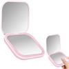 WUSJCOF Specchio Tascabile LED con Ingrandimento, Specchio da Viaggio Pieghevole Ricaricabile con Luce, 2 Livelli di Ingrandimento (rosa)