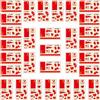 Aotusoa 30pcs Tatuaggi Temporanei Bandiera Cinese per Concorsi Internazionali 2024 Campionato Europeo Calcio Mondiali Adesivi Facciali Impermeabile Tatuaggio Bandiere (Cina)