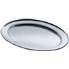 SALVINELLI Vassoio ovale in acciaio inox cm 40x27 - Acciaio - Acciaio Inox