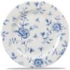 CHURCHILL Piatto piano linea vintage rose chintz churchill in ceramica vetrificata blu cm 27,6 (6 pezzi) - Ceramica Vetrificata - Bianco Con Decoro Fiori Blu