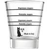 MOTTA Bicchiere caffeino graduato in ml/oz in vetro (6 pezzi) - Vetro - Trasparente Graduato