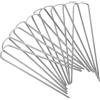Besto Picchetti da giardino resistenti in metallo zincato per campeggio, fissaggio di tessuto anti-erbacce, membrana, reti, vello e tappeto erboso, confezione da 10