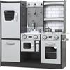 AIYAPLAY Cucina Giocattolo per Bambini 3-8 Anni in Legno con Accessori, Frigo, Lavandino e Manopole con Suoni, Marrone | Aosom Italy