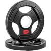 SPORTNOW Set di Dischi Pesi 2x2.5 kg con Foro da 5 cm e 3 Impugnature, Acciaio con Rivestimento in Plastica, Nero | Aosom Italy