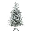 HOMCOM Albero di Natale Innevato Alto 180 cm con Rami Realistici e Base in Metallo Pieghevole | Aosom Italy