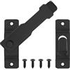 QJKEJI Chiavistello per Porta in Legno Nero, Serratura Porta Chiavistello Porta, Chiusura Porta in Acciaio Inossidabile, Blocca Porta Antintrusione, Chiavistello per Cancello Porte Armadio Finestre