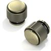 FURNIWARE 10 pomelli per mobili in ottone antico Shiny Pomelli per cassetti, zigrinati, 25 mm, pomelli per armadi, guardaroba