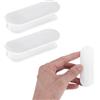 JIEYAO 6 maniglie autoadesive, aiutanti per maniglie per armadietti da cucina, cassetti, finestre scorrevoli, armadi, maniglie adesive in plastica ABS, per mobili, finestre, porte, cassetti (bianco)