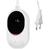 Scondaor Combinato Rilevatore di Gas e Monossido di Carbonio con Display LCD - Alimentazione a Rete Elettrica, Certificato EN 50291 e EN 50194, Rileva Gas Combustibili (Metano e GPL) e CO, 1 Pezzi