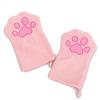 Generic 2 guanti per asciugare animali domestici, in morbido pile di corallo in microfibra per la pulizia di cani e gatti, assorbenti d'acqua, per cuccioli e gattini, con grazioso design a zampa (rosa)