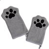 Generic 2 guanti per asciugare animali domestici, in morbido pile di corallo in microfibra per la pulizia di cani e gatti, assorbenti d'acqua, per cuccioli e gattini, con grazioso design a zampa (grigio)