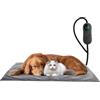 Helining Cuscino riscaldante per animali domestici, 45 x 70 cm, 5 timer regolabili e 6 temperature regolabili, tappetino riscaldante per animali domestici, impermeabile, ideale per cuccioli, cani, gatti
