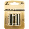 Glowster Batteria al carbonio-zinco tipo R14 C 1,5 V 2 pz. per dispositivi elettronici, giocattoli e telecomandi