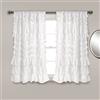Lush Decor, Kemmy, tenda a pannello per finestra (singolo), 160 cm x 132,1 cm (L x l), bianco