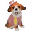 Maturi Cappello rosa e maglione con cravatta gialla cane in ceramica ginket Storage Jar