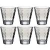 LEONARDO HOME OPTIC 025893 - Set di 6 bicchieri da 215 ml, colore: Grigio