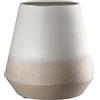 GILDE Vaso Echo - metallo - beige opaco - strutturato - altezza 24 cm x diametro 24 cm - vaso decorativo impermeabile