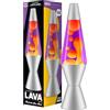 Lava Lite LAVA® - Lampada Lava 2125, cera gialla, liquido viola, base e cappuccio argento, lampada di movimento originale di marca LAVA® da 14,5 pollici