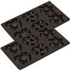 Lurch FlexiForm - Stampi per biscotti a forma di pan di zenzero (salatini a forma di cuore, stelle), set da 2 stampi per biscotti, 17 x 30 cm, in 100% silicone platino senza BPA, marrone