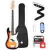 Donner Kit Basso Elettrico a 4 corde con borsa, tracolla per chitarra e cavo per chitarra (Sunburst, DPB-510S)