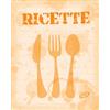 CREATESPACE Ricette: Copertina colore arancione - Quaderno per scrivere 100 ricette
